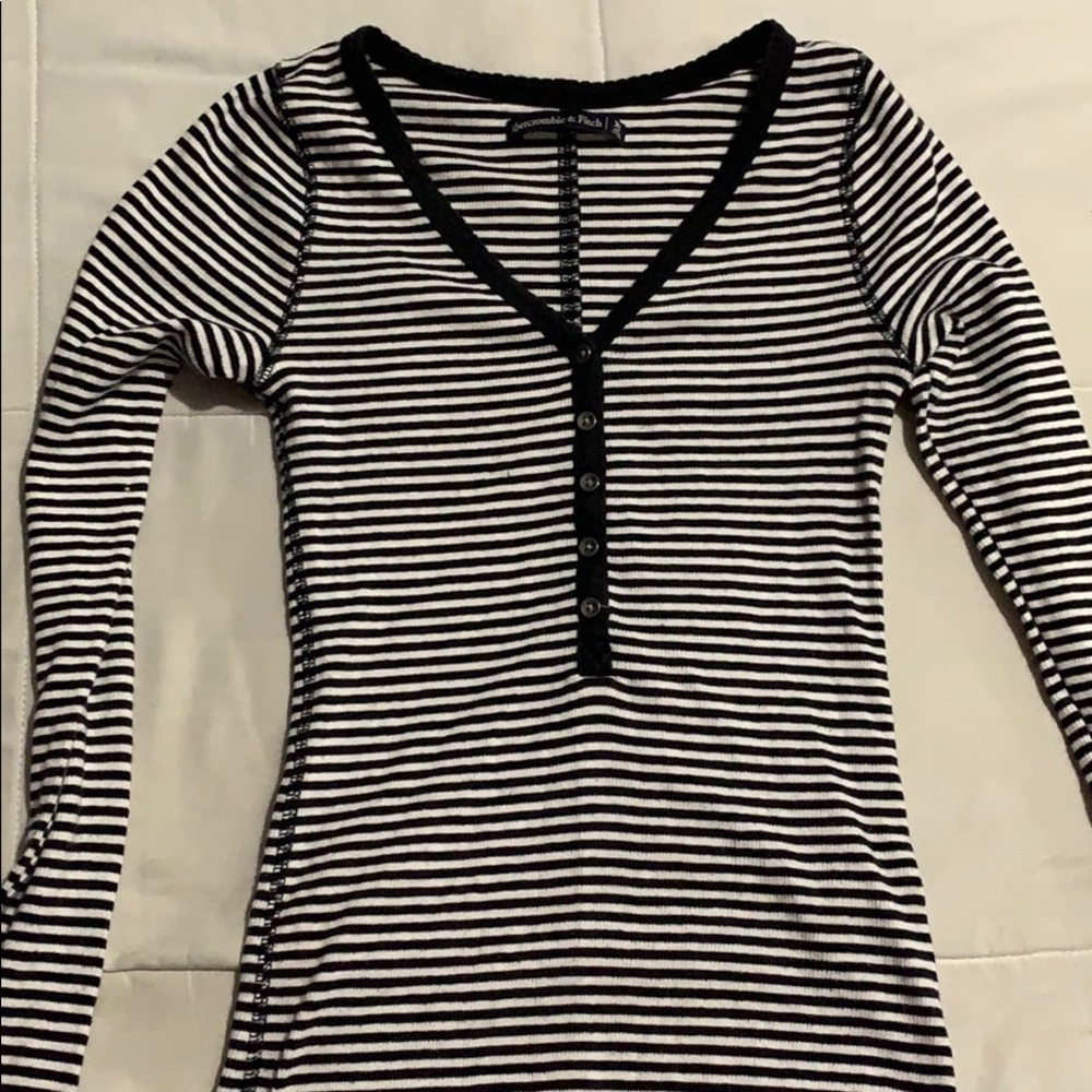 Black and White stripes button shirt